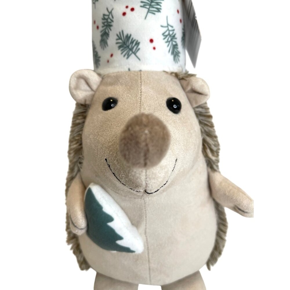 Merry Moments Holiday Christmas 18" Hedgehog Gnome Plush Toy Winter Tree GIFT - Picture 2 of 10
